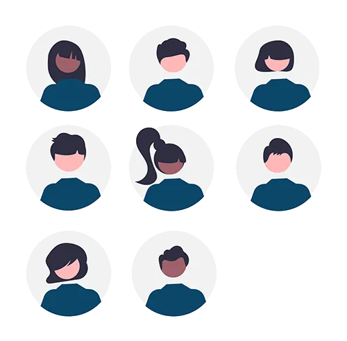 Collection of diverse user avatar icons